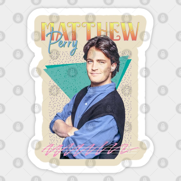 Matthew Perry 1987s Retro Aesthetic Fan Art Sticker by Piomio